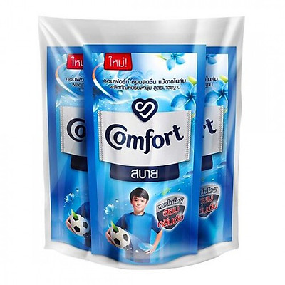 (Combo 3 Túi) Nước xả làm mềm vải & giảm nhăn Comfort 500ml Thái Lan Đậm Đặc Hương Hoa Thiên Nhiên Thanh Xuân 500ML