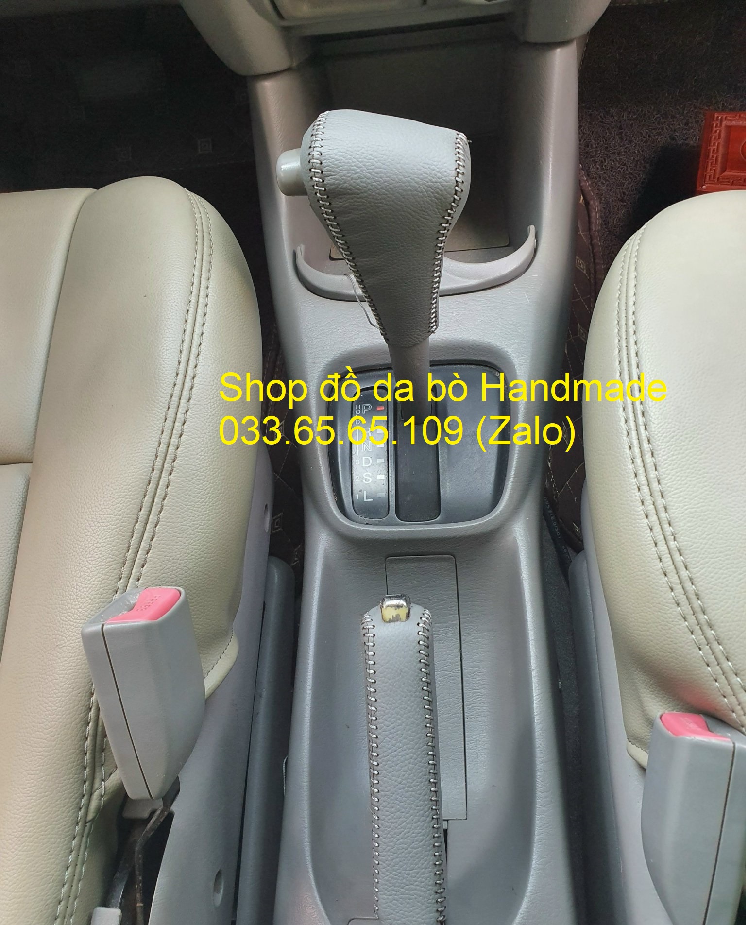 [Free ship] Bọc da cần số phanh tay mazda Premacy da bò 100%, nhiều mầu sắc, bảo hành 12 tháng