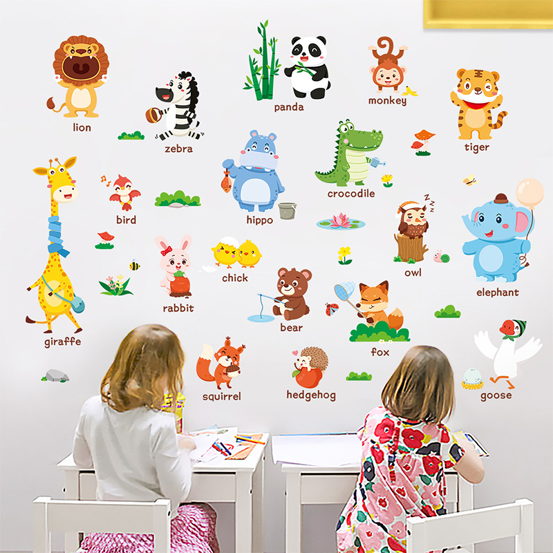 Decal dán tường hình các loài động vật