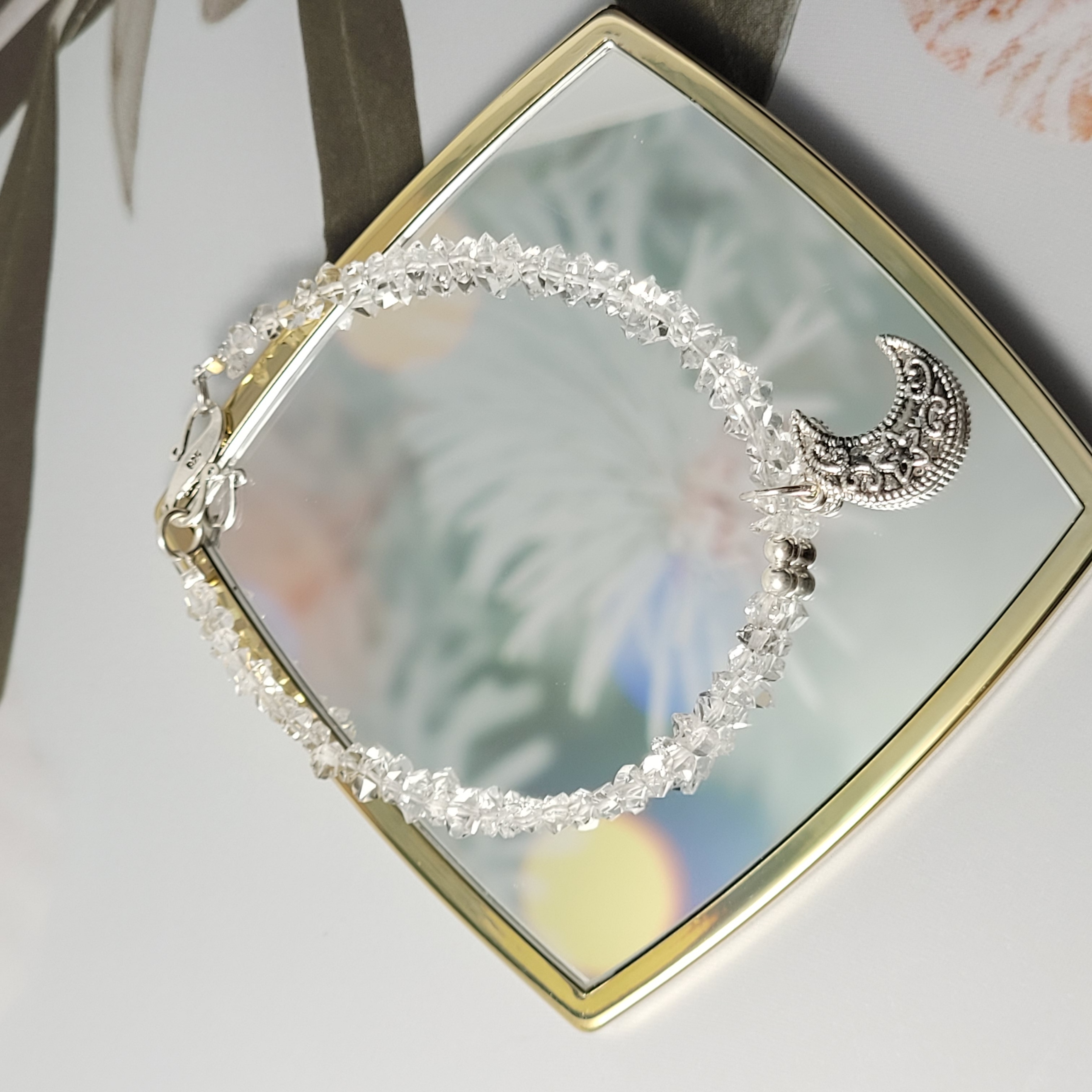 [1 hạt][ℍ𝕖𝕣𝕜𝕚𝕞𝕖𝕣 𝔻𝕚𝕒𝕞𝕠𝕟𝕕] Hạt lẻ đá Herkimer Diamond 2-4mm