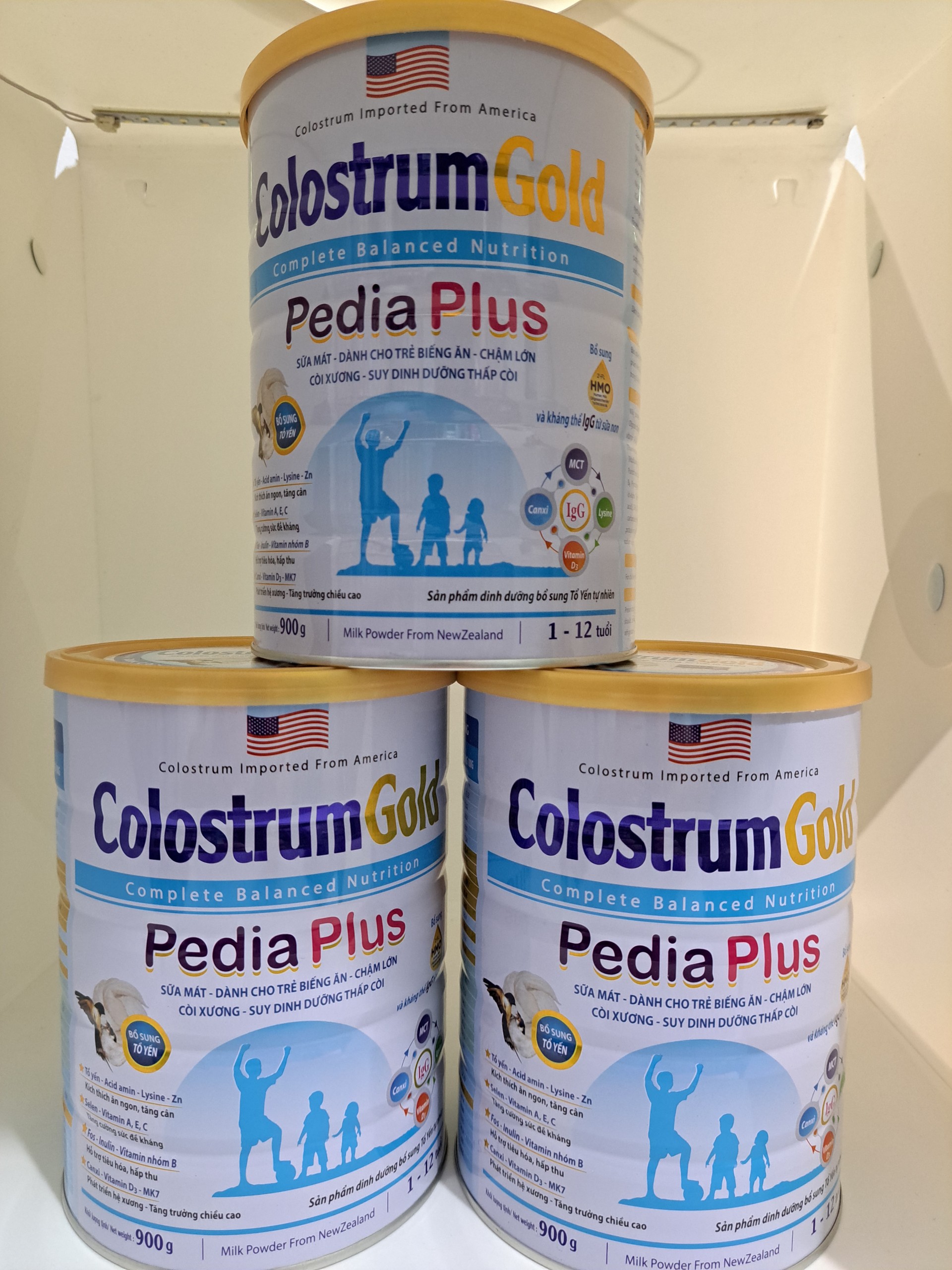 SỮA COLOSTRUM GOLD PEDIA PLUS - 900G ( Cho trẻ biếng ăn, chậm lớn, còi xương..từ 1 – 12 tuổi )