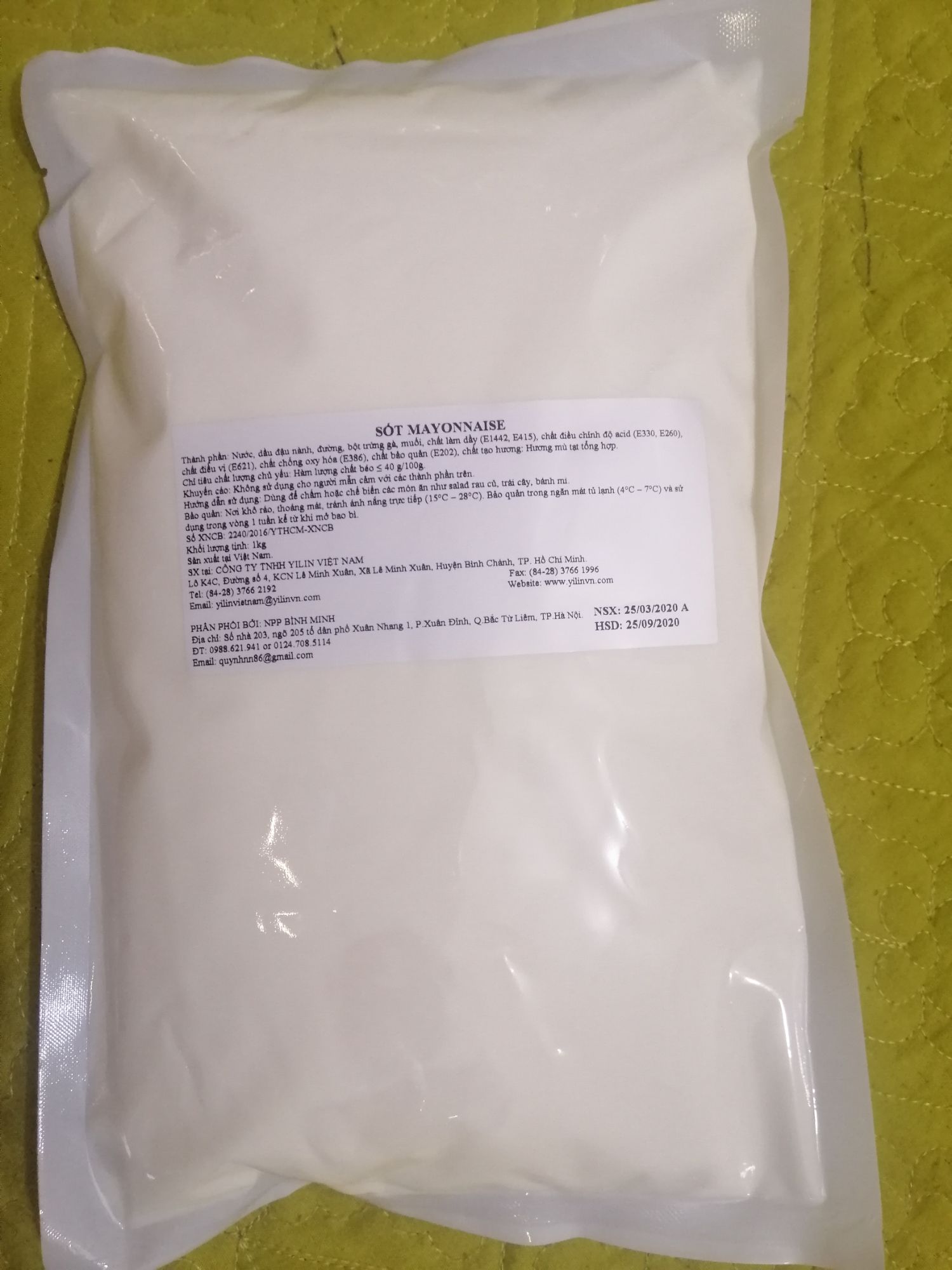 Sốt Mayonaise YILIN 1kg