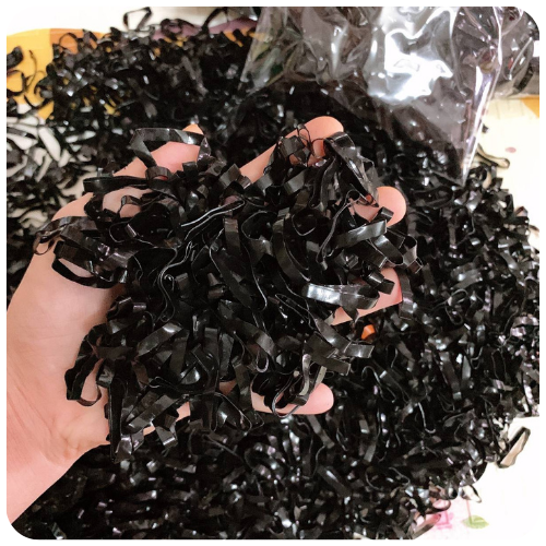 [Freeship] Dây thun (chun) đen buộc tóc, co dãn