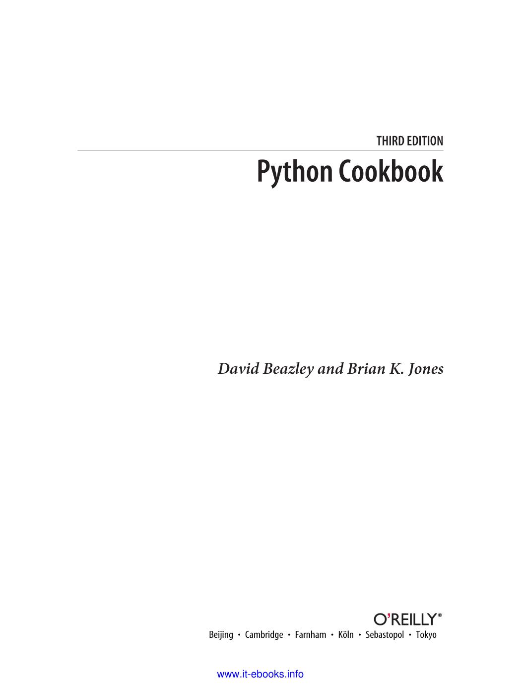 Python Cookbook
