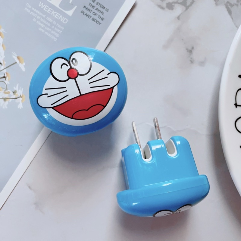 Củ Sạc, Cốc Sạc Cổng USB Hoạt Hình Doraemon, Kitty
