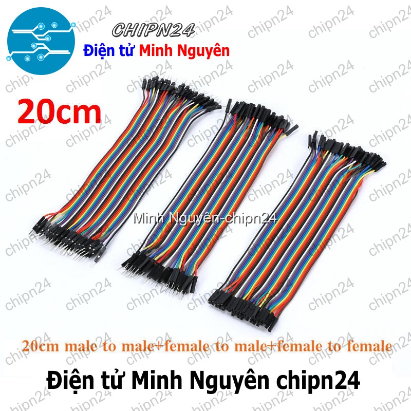 [20 sợi] (P68) Dây Cắm Test Board 20cm Đực-Đực - HH001146