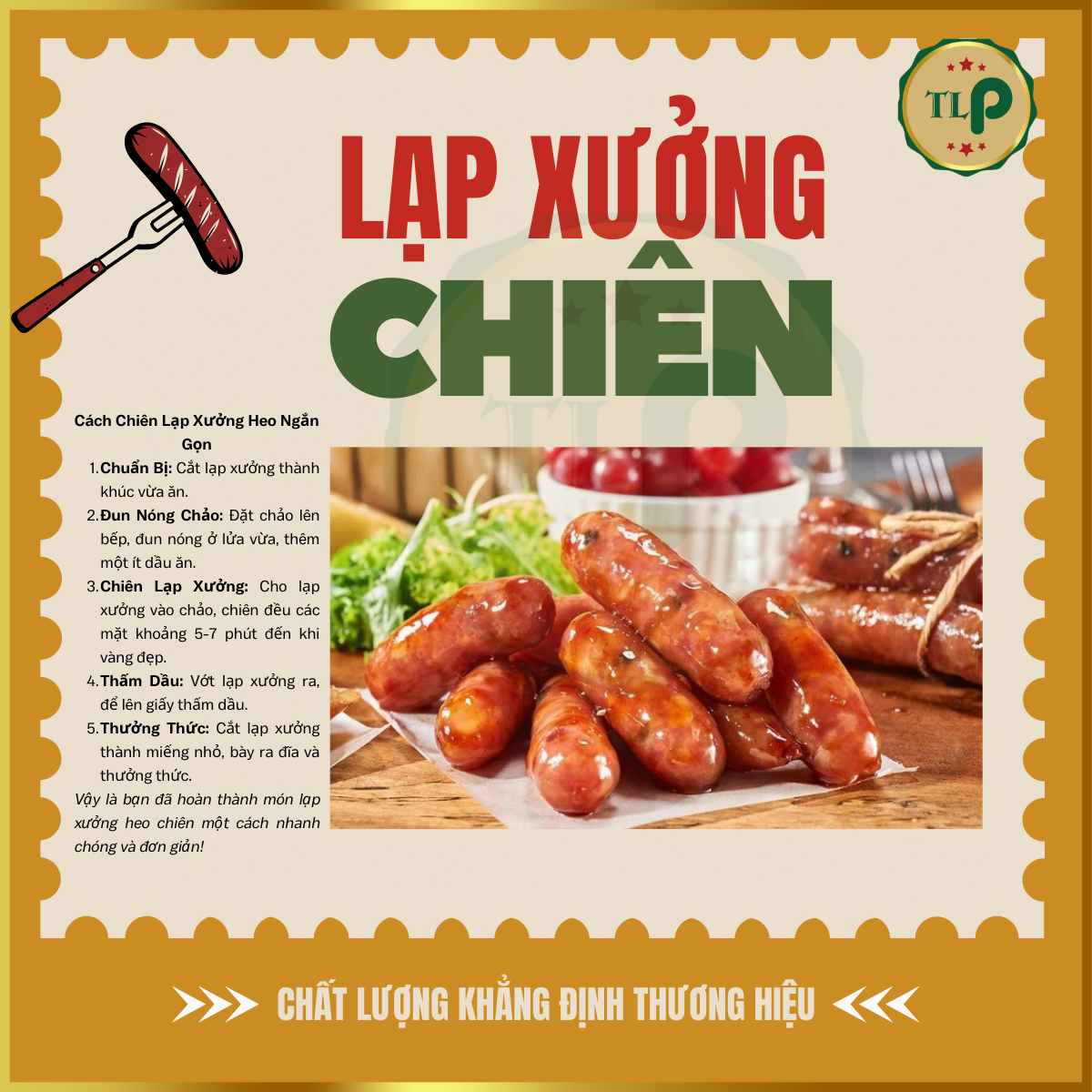 LẠP XƯỞNG HEO TÂN LỘC PHÁT - BỊCH 500G