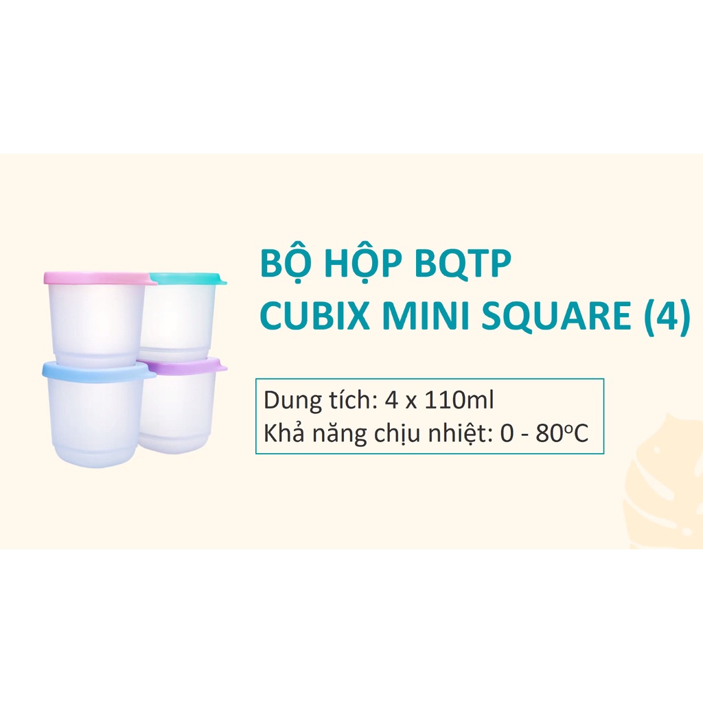 Bộ hộp Cubix Mini Square (Set 4 hộp) - Tupperware