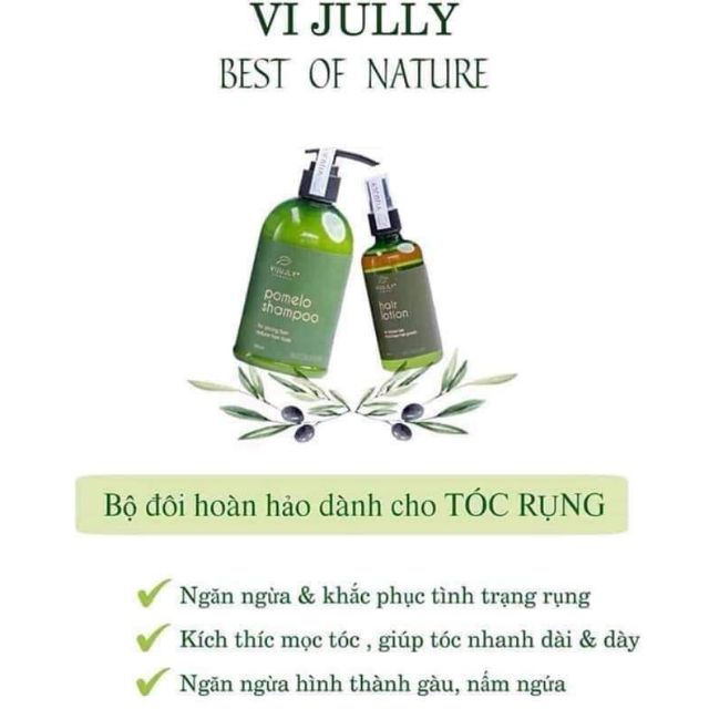 Set gội bưởi+ xả dừa+ xịt bưởi Vy Jully