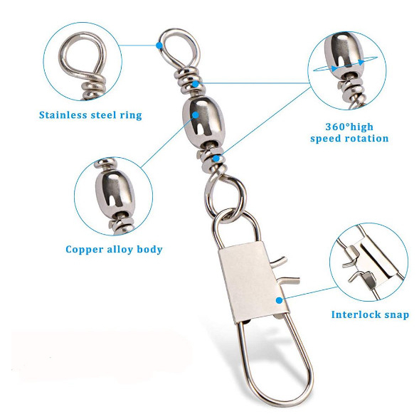 1 bịch khóa khóa link câu cá 100 chiếc khóa link mắc cài siêu bền
