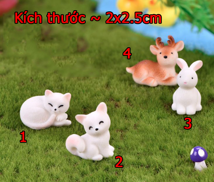 2 Mô hình tượng Con động vật dễ thương