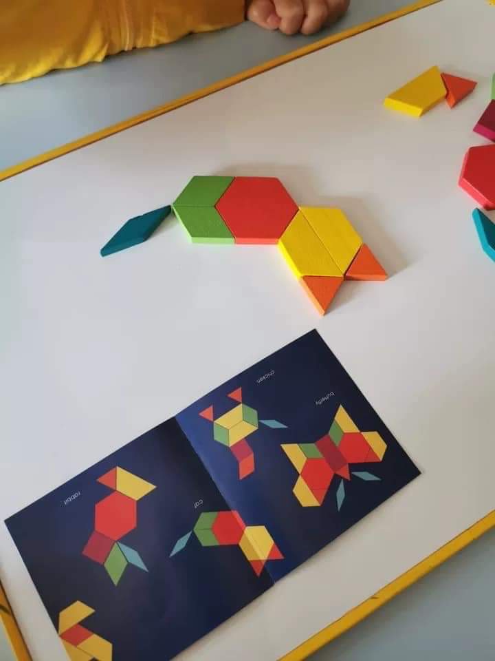 Chính hãng Mideer 250 miếng - BỘ XẾP HÌNH GỖ PATTERN BLOCK