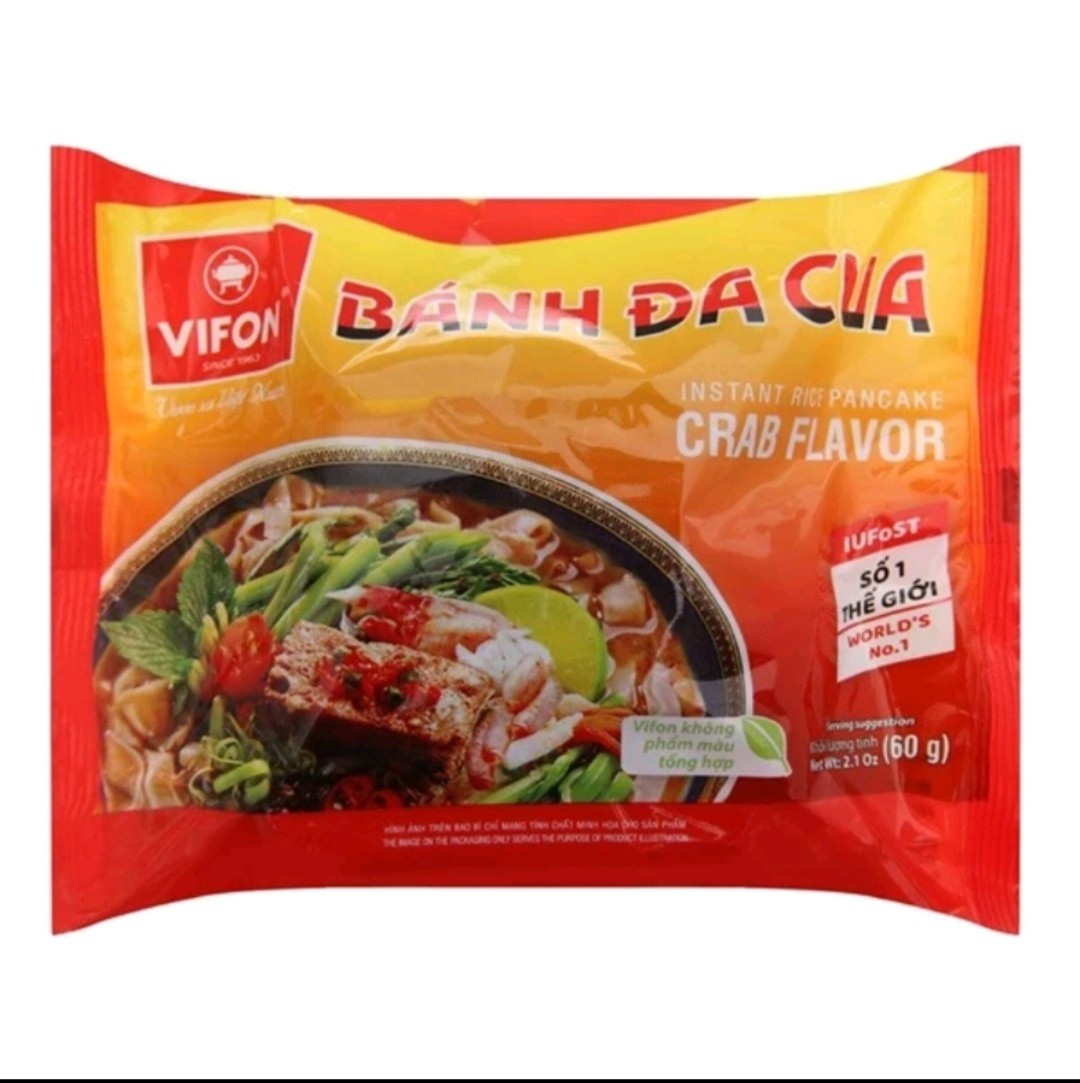 Thùng 30 gói bánh đa cua Vifon 60g
