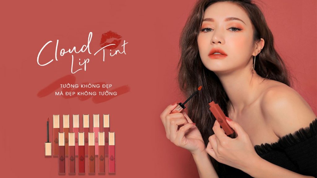 Son Kem Siêu Lì, Mịn Môi 3CE Cloud Lip Tint 4g