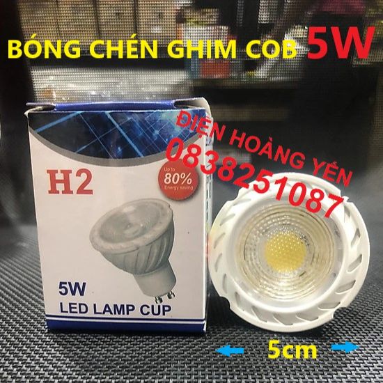 Đèn led chén COB 5w chân ghim cao cấp