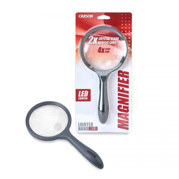 Kính lúp cầm tay có đèn carson hm-44 2x - hãng carson mỹ