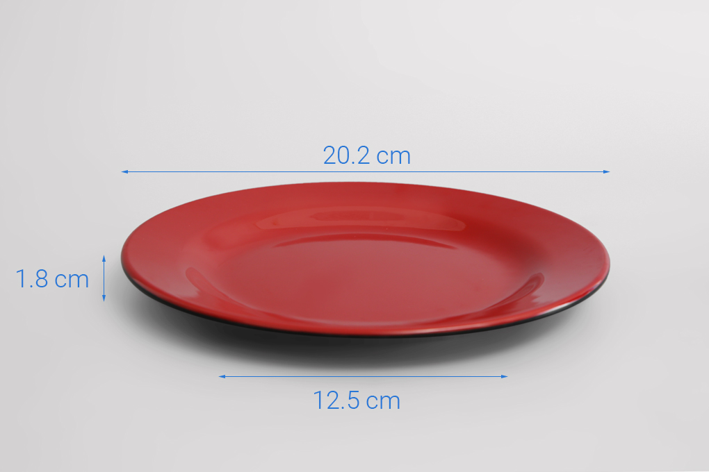 [HCM]Dĩa cạn nhựa Melamine 20 cm Vinh Cơ VCPML052