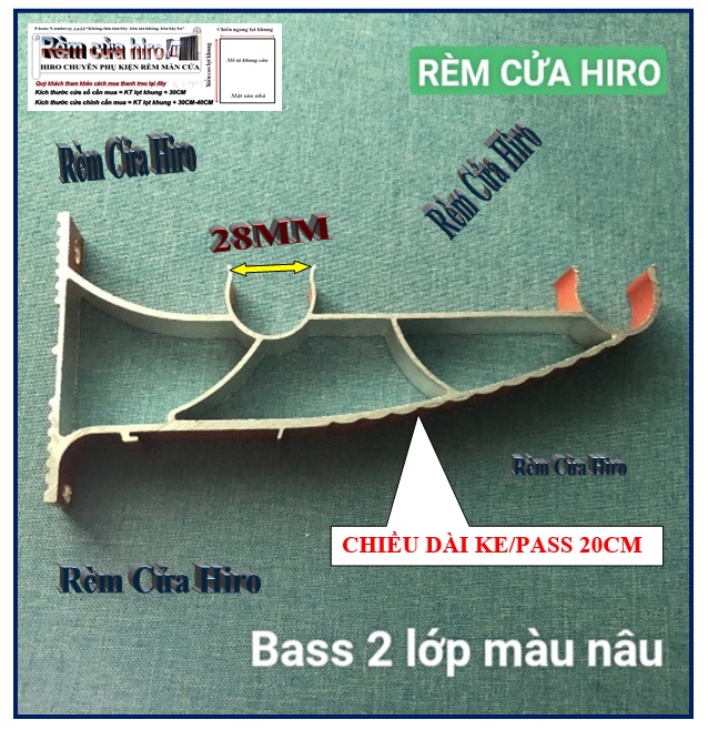 Giá đỡ ke gác thanh treo rèm cửa màn cửa 2 lớp