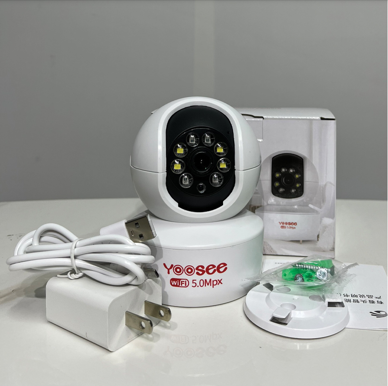 Camera Wifi Yoosee Không Râu 8 LED 5.0Mpx FHD1080 New 2023 Xoay 360 XEM ĐÊM CÓ MÀU - ĐÀM THOẠI 2 CHIỀU - BÁO ĐỘNG CHỐNG TRỘM - PHÁT HIỆN CHUYỂN ĐỘNG CAMERA GIA ĐÌNH NHỎ GỌN - CAMERA AN NINH GIÁM SÁT