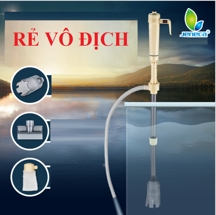 Máy bơm hút phân hồ cá dùng pin AS 615A JENECA
