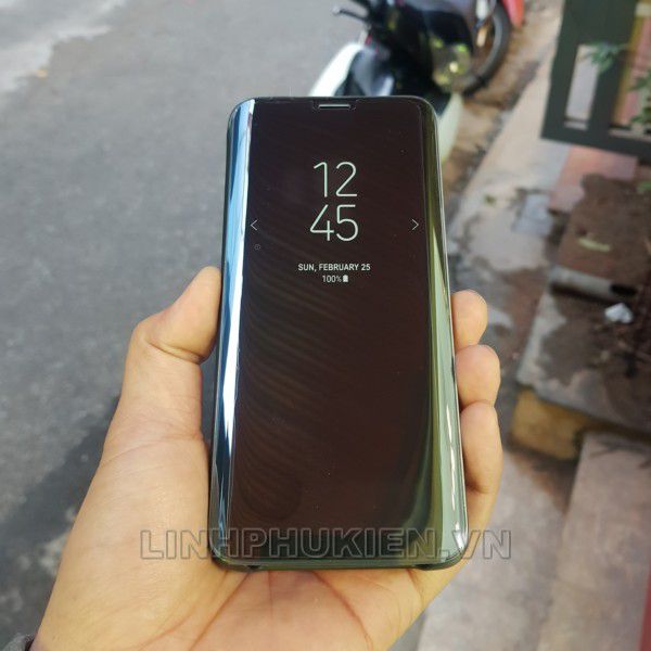 Bao da clear view cho samsung galaxy S9/S9 Plus