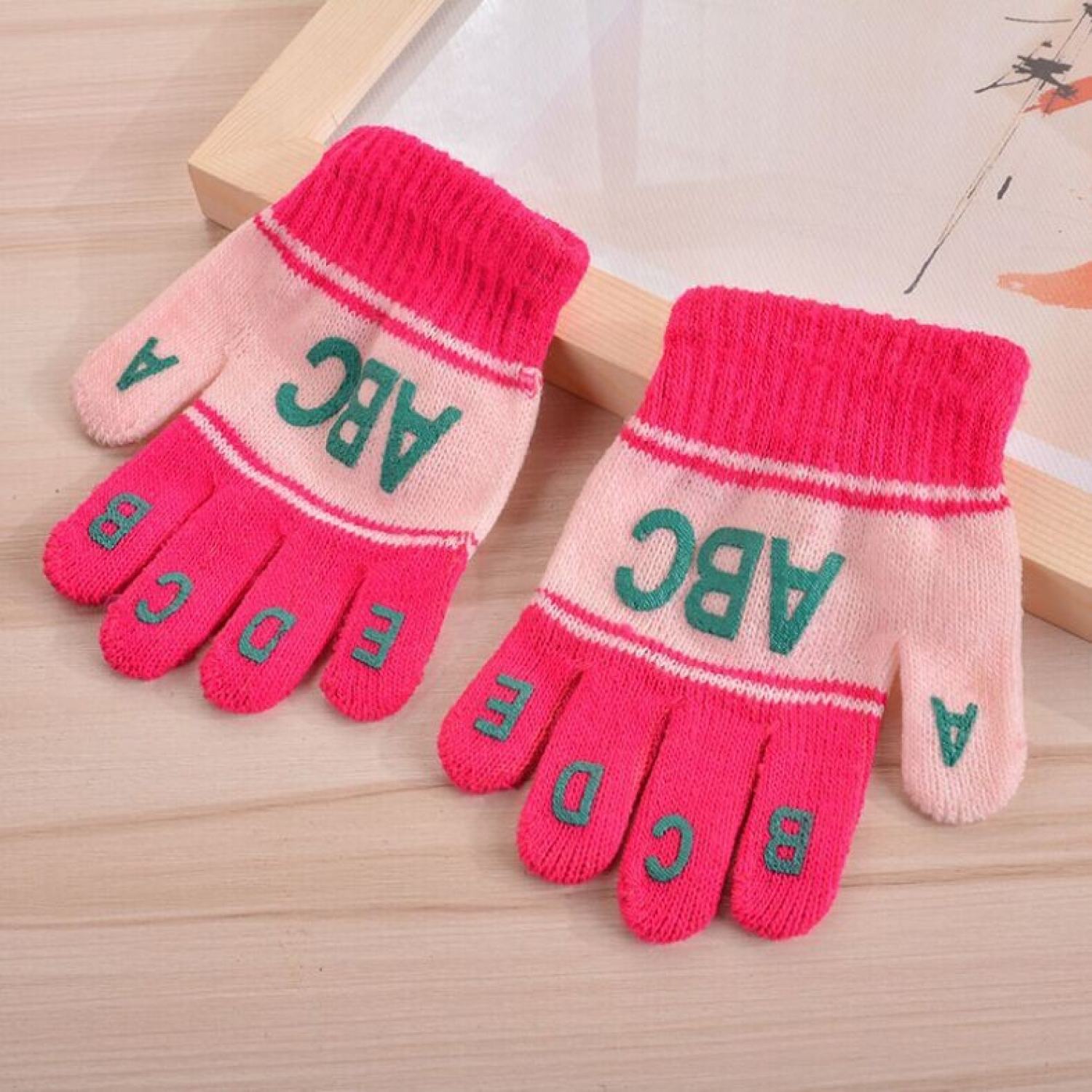 Găng tay len abc cho bé từ 3-6 tuổi