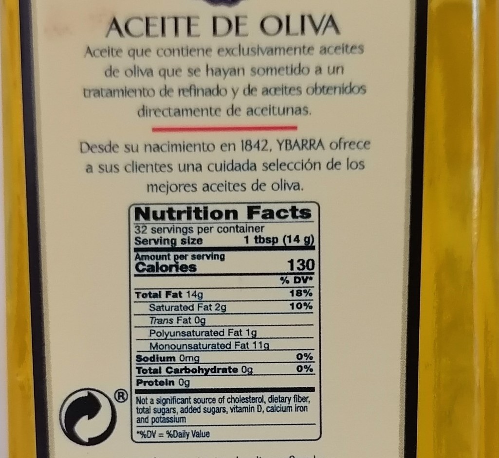 [Chai 250ml] DẦU Ô LIU TINH CHẾ [Spain] YBARRA Olive Oil (atu-hk)