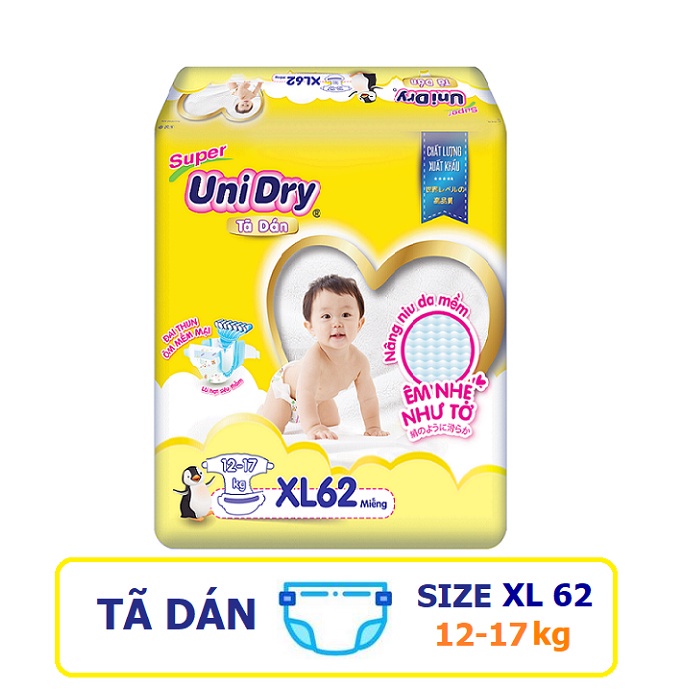 Tã Dán Cho Bé Unidry (G6+) Size L68 (68 miếng)