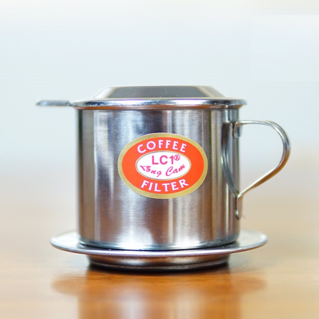 Phin pha cafe inox nhiều cỡ - Phin pha cà phê Long Cam 7, 8 lưới gài