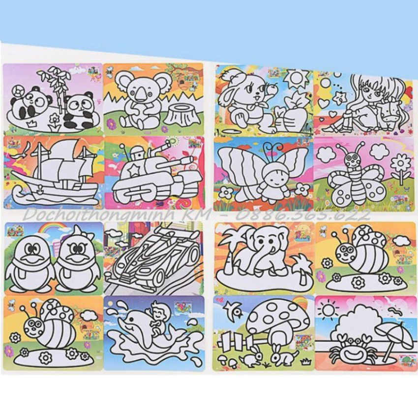 bộ 2 tranh cát khổ a4 (26x20cm)