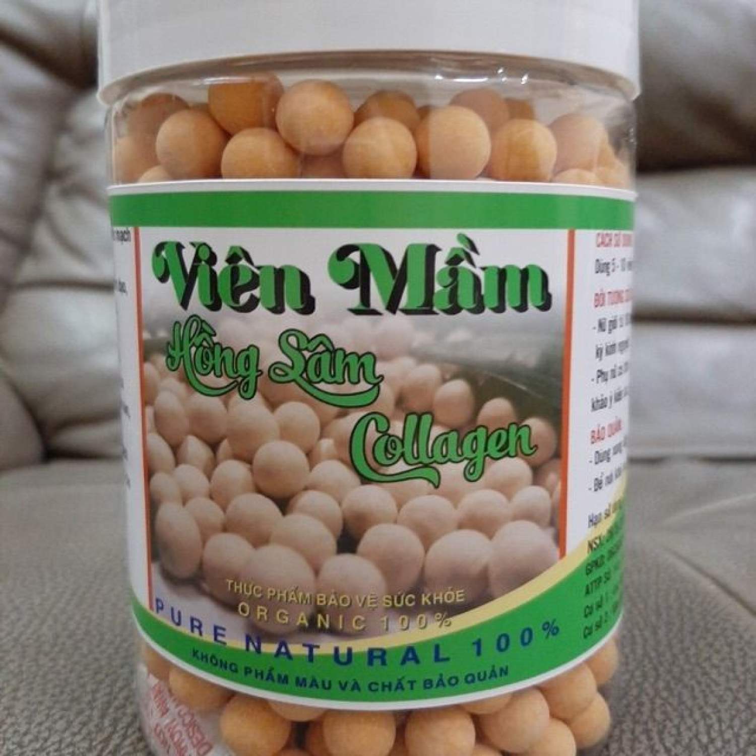 Viên mầm hồng sâm collagen 500 gr