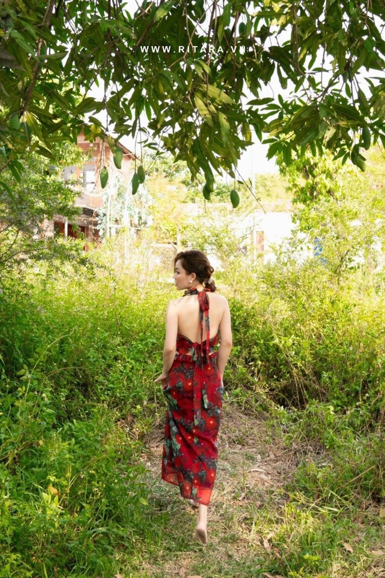 Vải tơ Hoa may váy cực đẹp