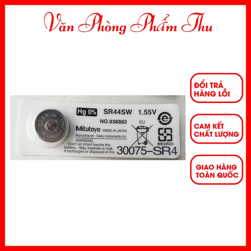 Pin dùng cho thước cặp, panme sr44sw 1.55v mitutoyo - pin nhật cho đồng hồ máy tính thước cặp, ban me điện tử