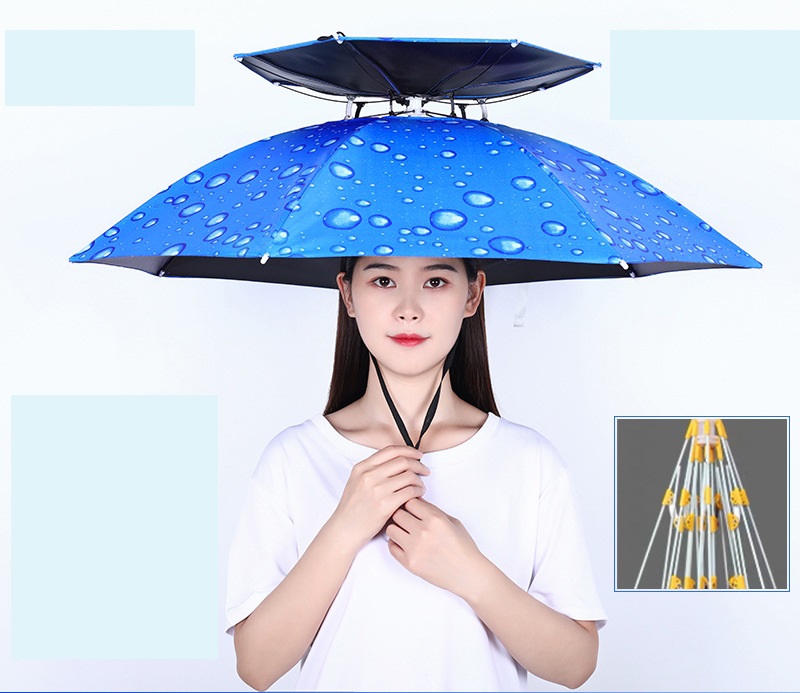 Ô dù đội đầu che nắng che mưa