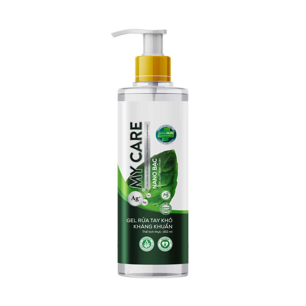 Nước rửa tay khô my care nano bạc 150ml