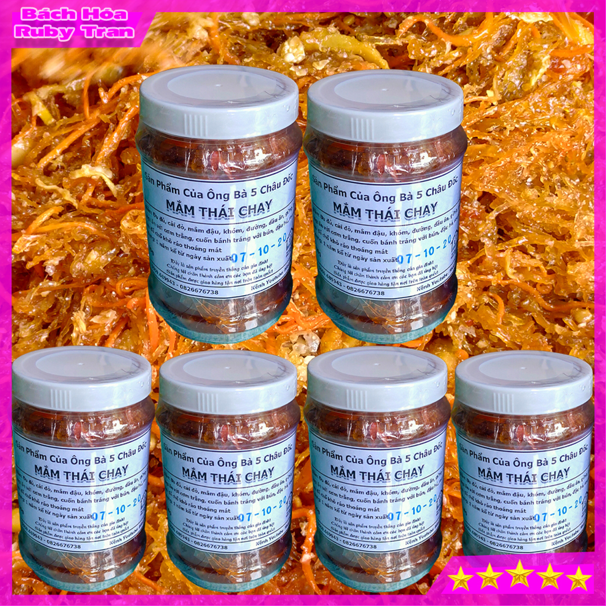 Mắm thái chay thập cẩm của ông bà 5 châu đốc trọng lượng 500gr