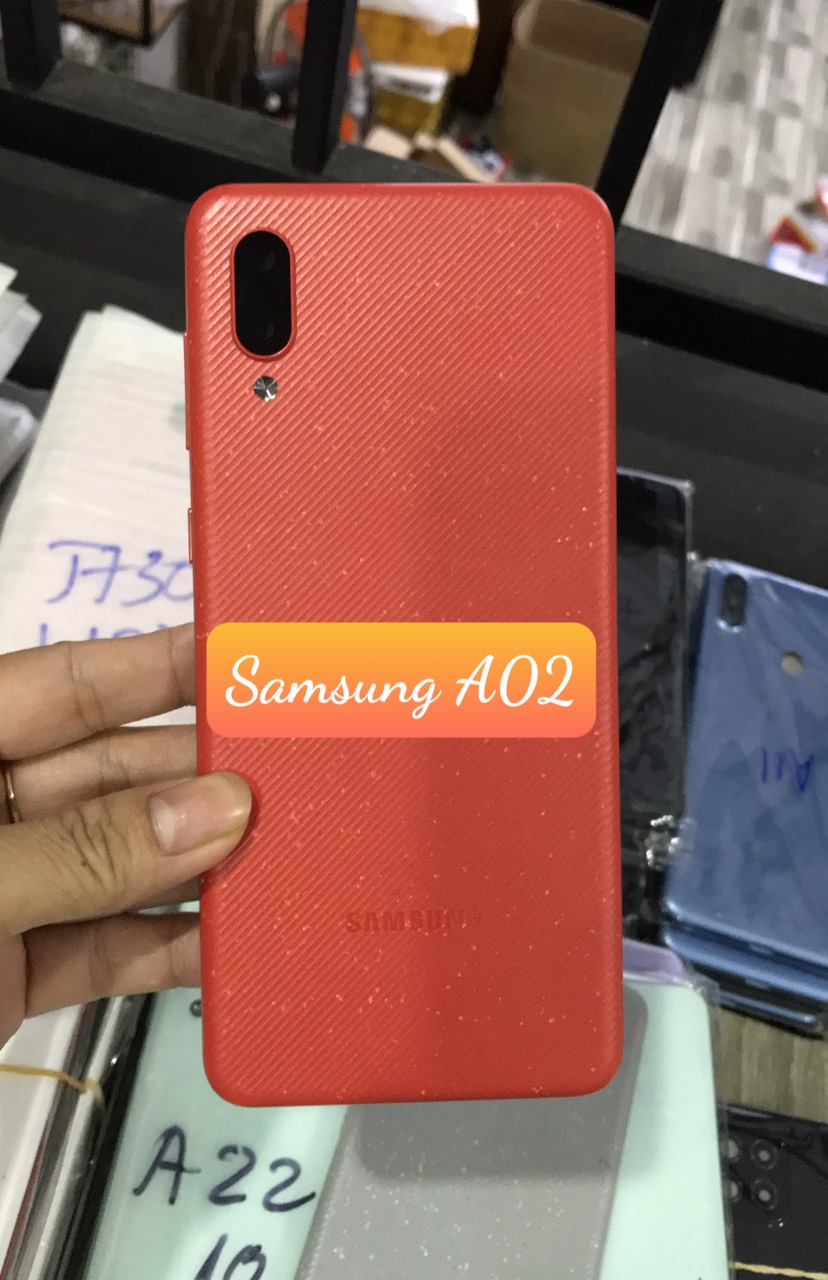 Bộ vỏ samsung A02 (bộ gồm lưng, sườn, phím, kính camera)
