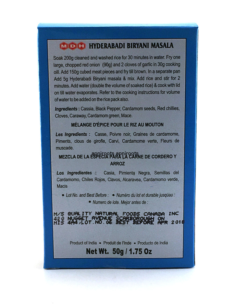Bột Gia Vị MDH Hyderabadi Biryani Masala 50g