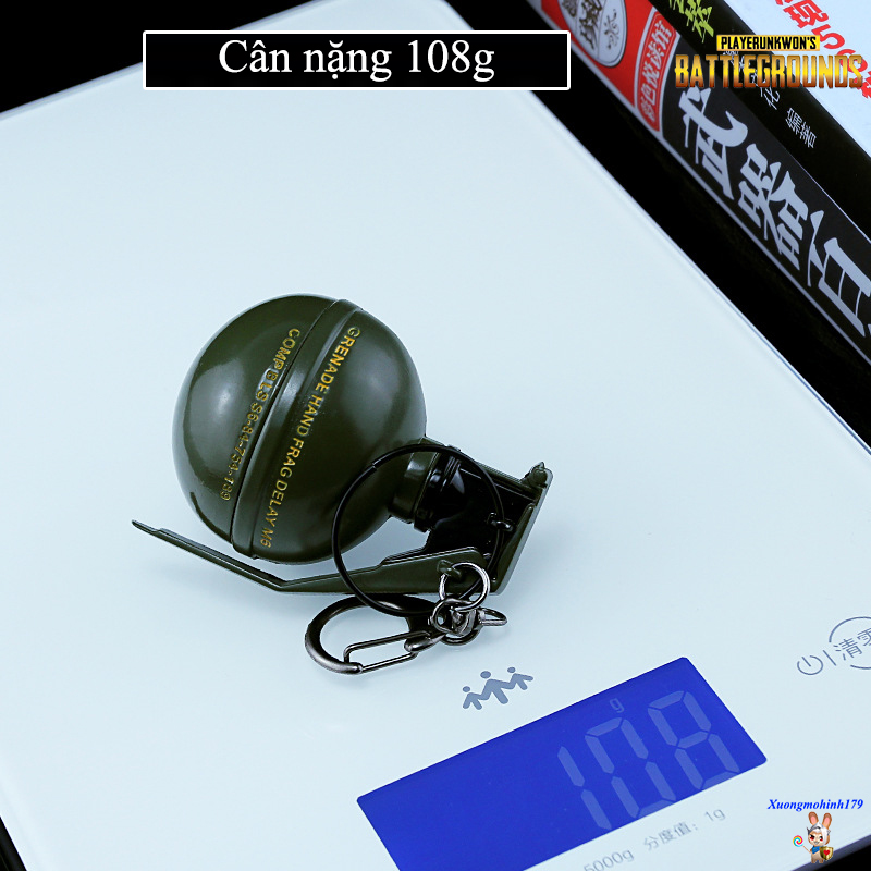 Mô hình móc khóa lựu đạn Frag Grenade PUBG Đột Kích Crossfire