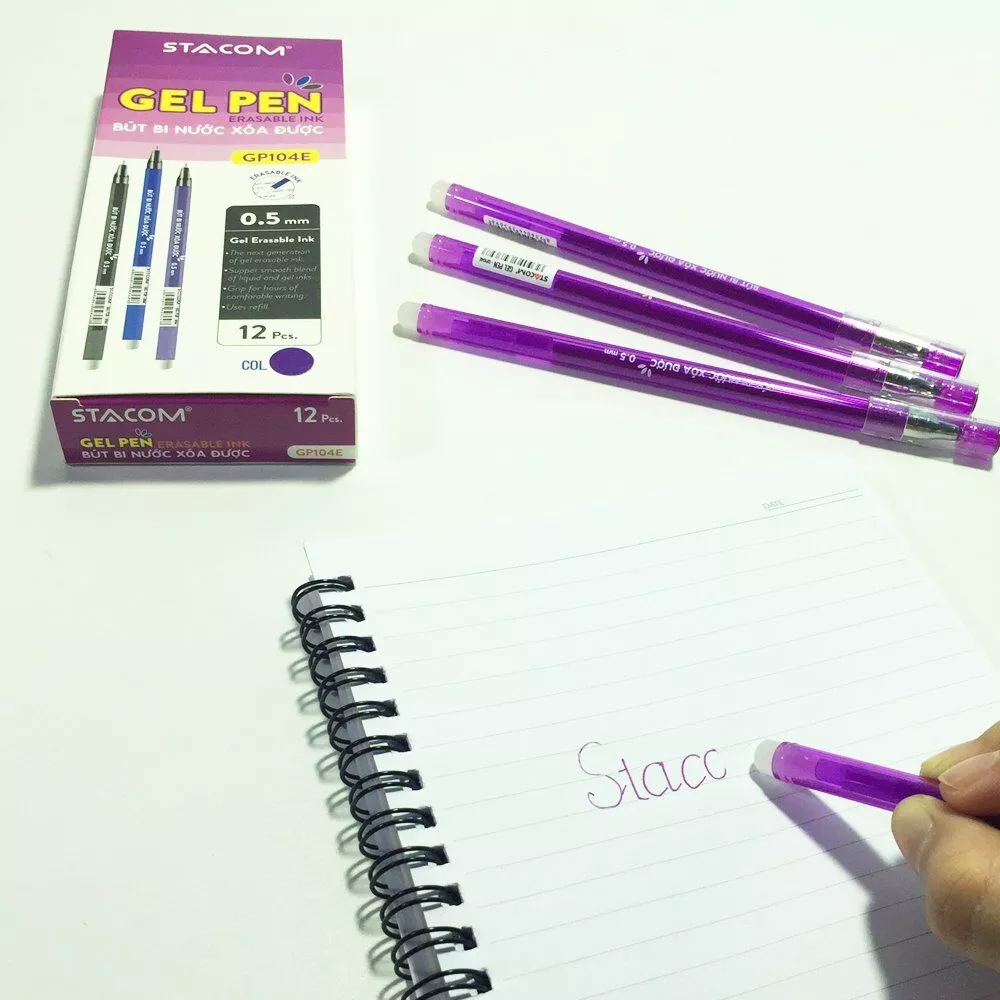 Bút mực gel xóa được stacom, ngòi bi 0.5mm - gp104e