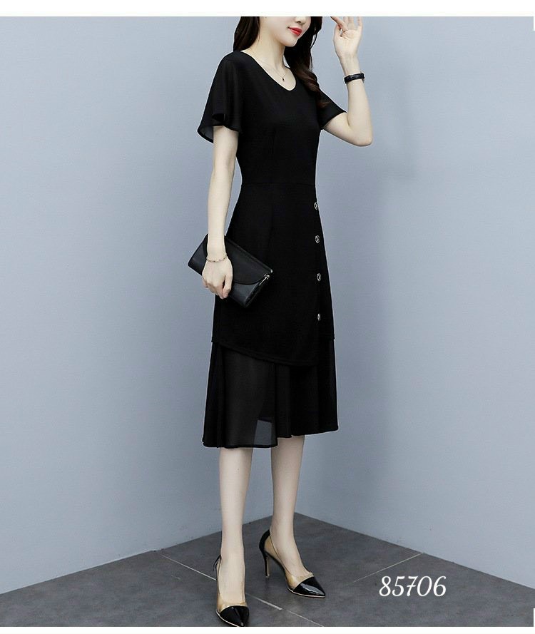 Đầm đầm voan chiffon dáng suông xinh xắn thời trang nữ cao cấp th22