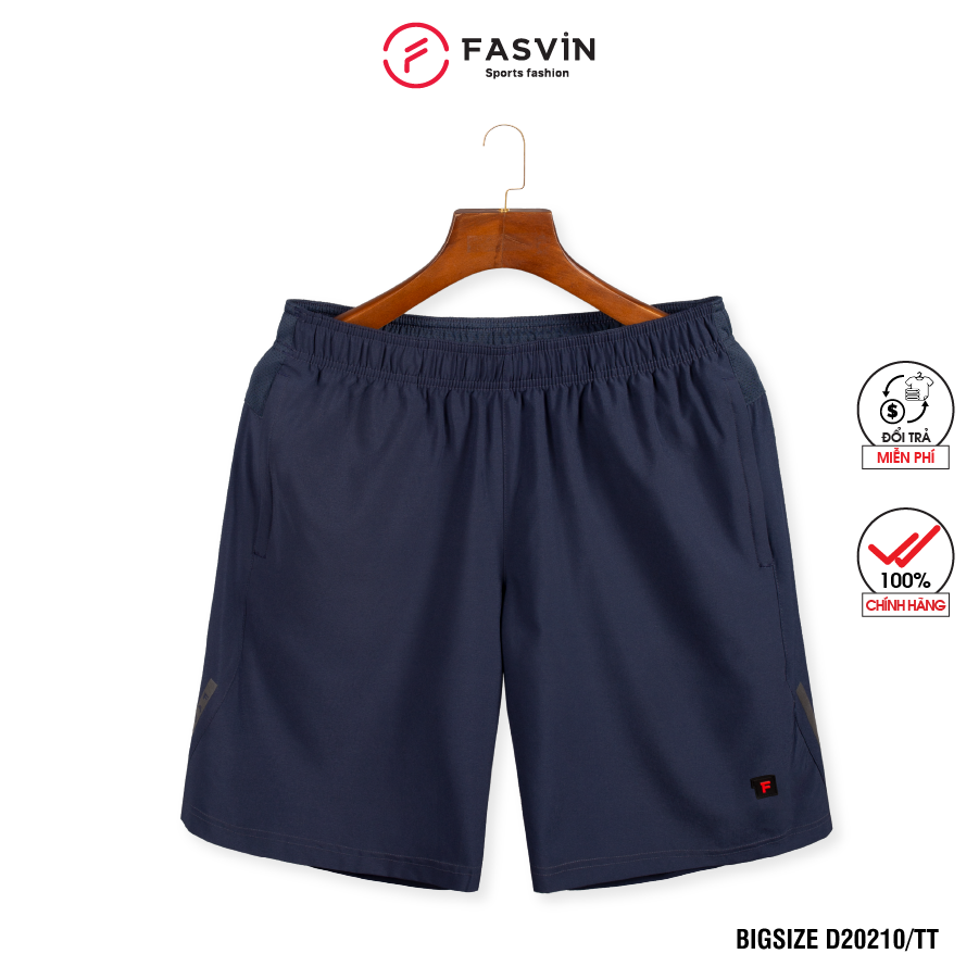 Quần short nam Big Size Fasvin D20210.HN vải dù gió co giãn mềm mại, thoáng mát cho người từ 80 - 100 kg