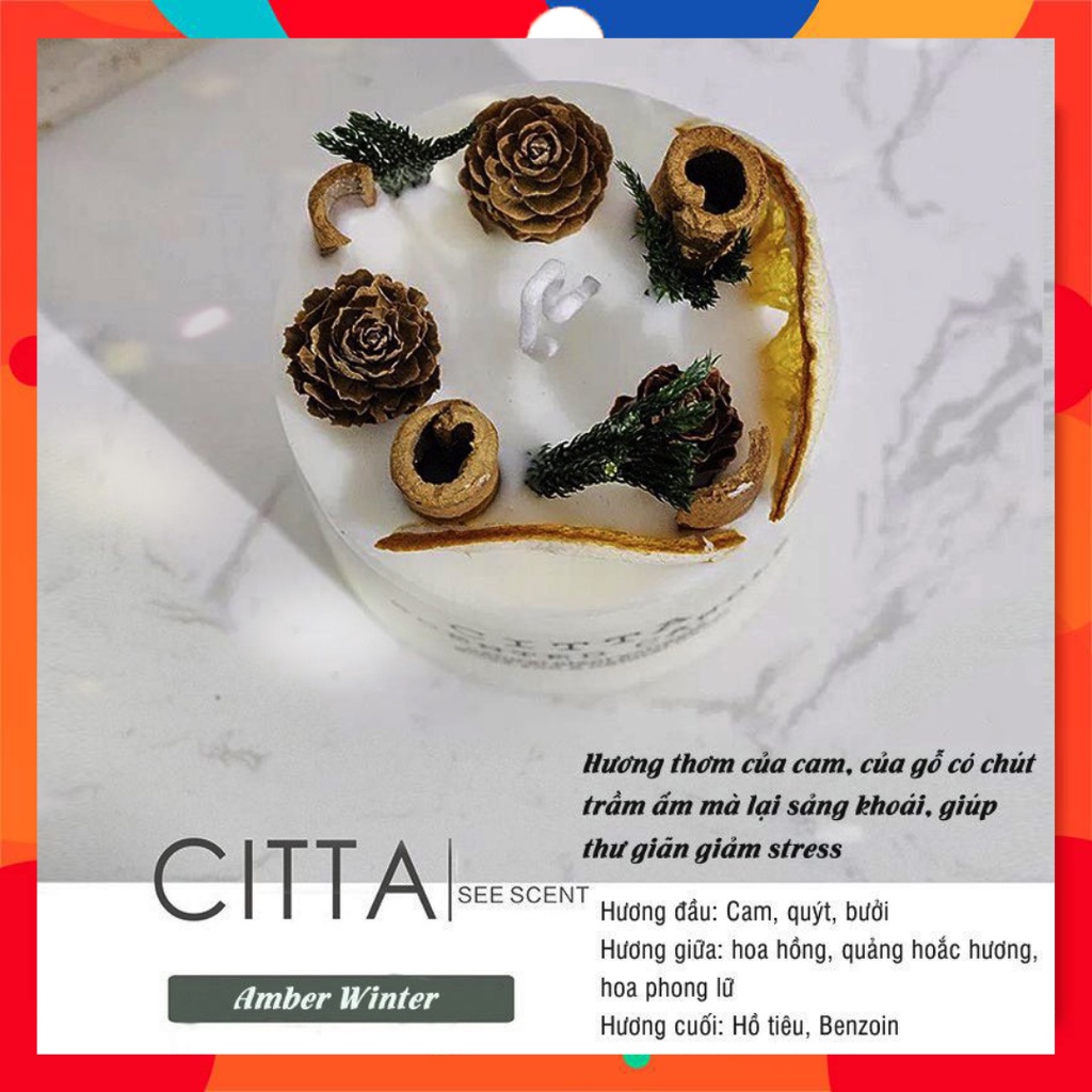 Nến thơm cao cấp hoa khô Citta - BST 4 mùa