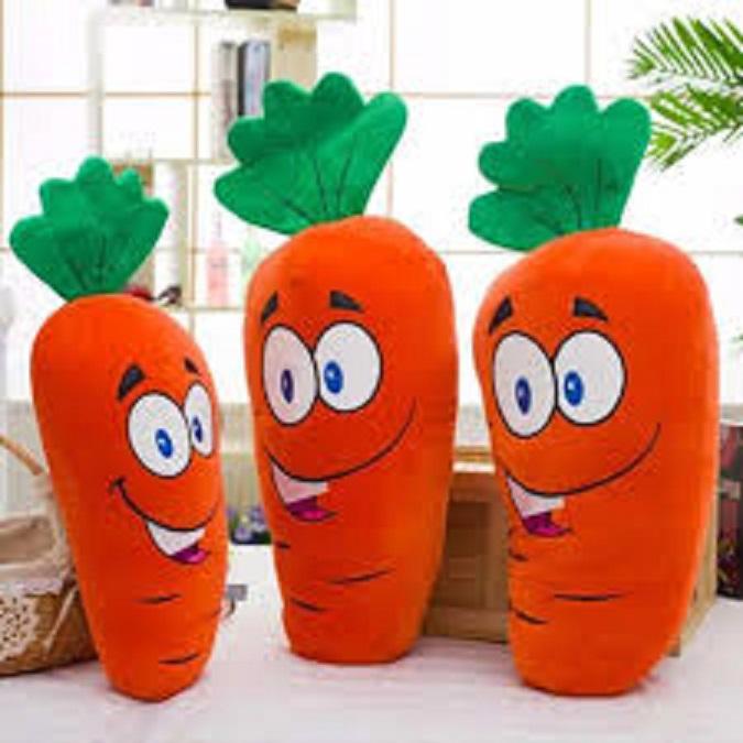 gối  ôm gối trái cây hình cà rốt đáng yêu