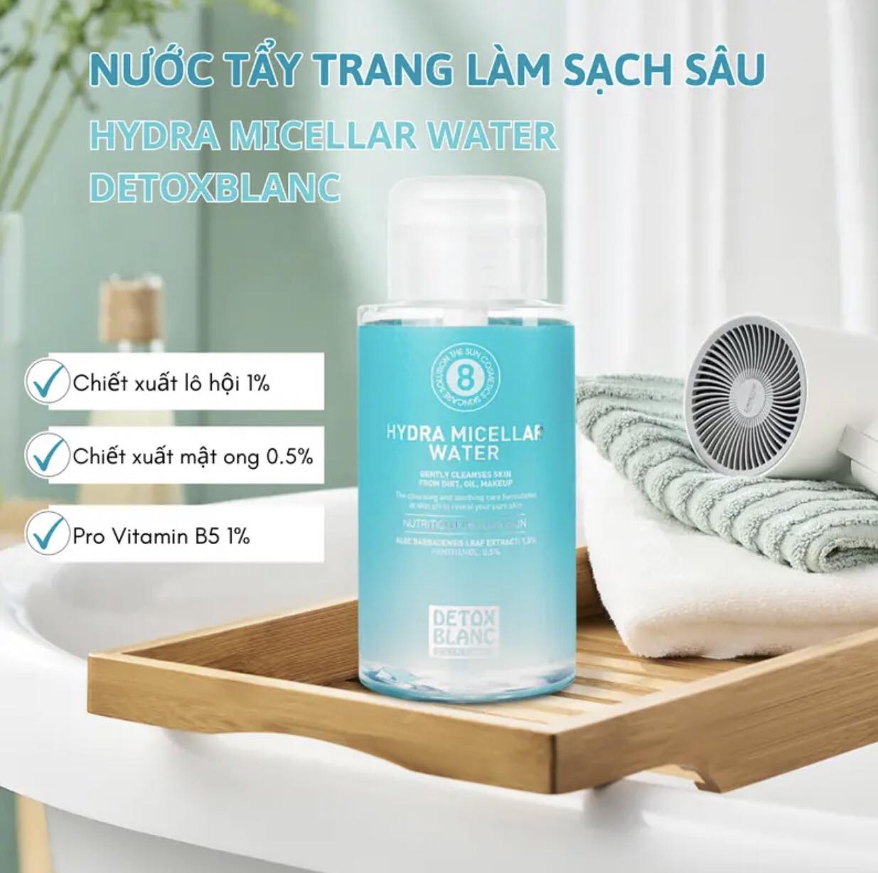 Nước tẩy trang Detox blanc 300ml