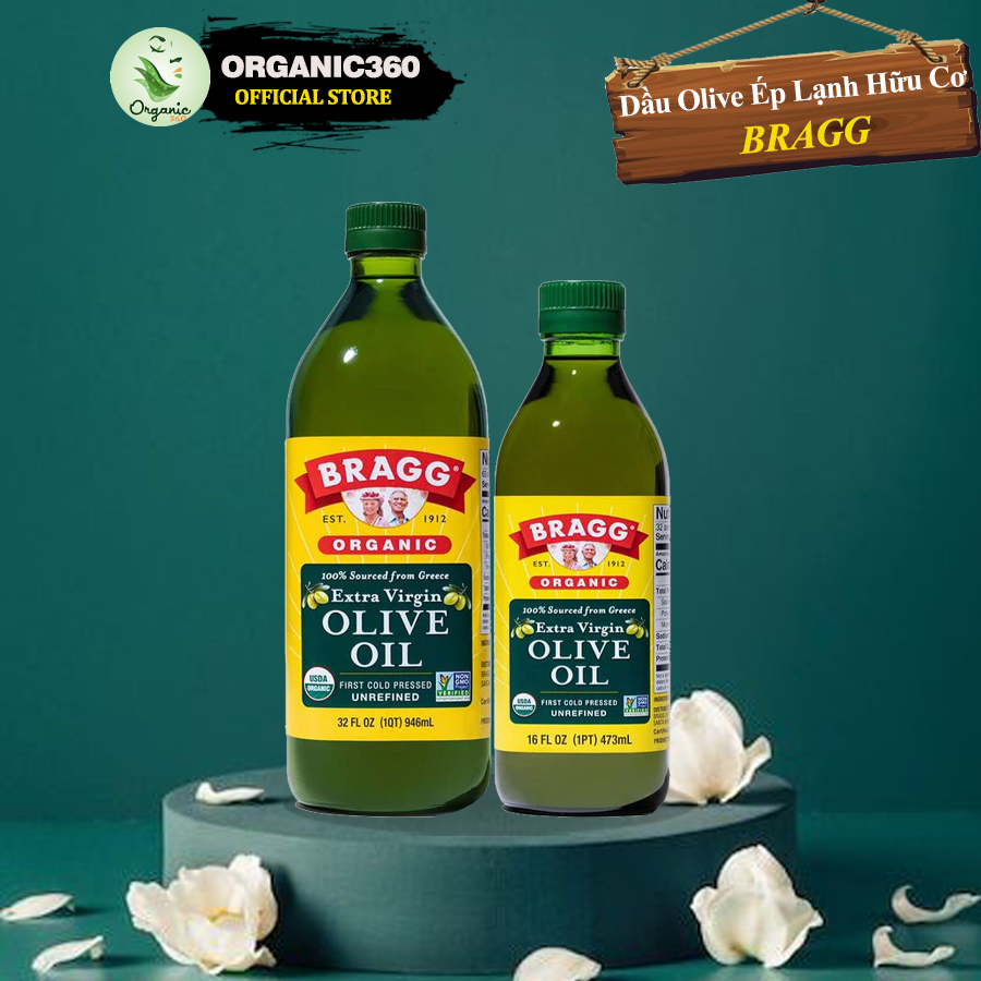Organic Extra Virgin Olive Oil BRAGG 473ml & 946ml