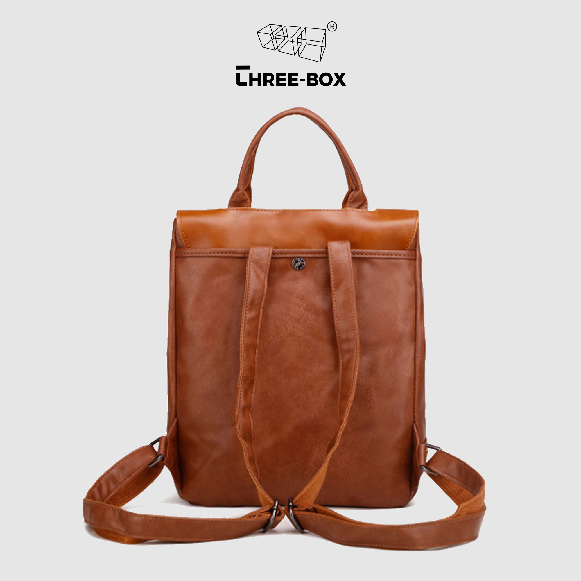 Balo da unisex có quai xách thương hiệu Three-Box - BL8009