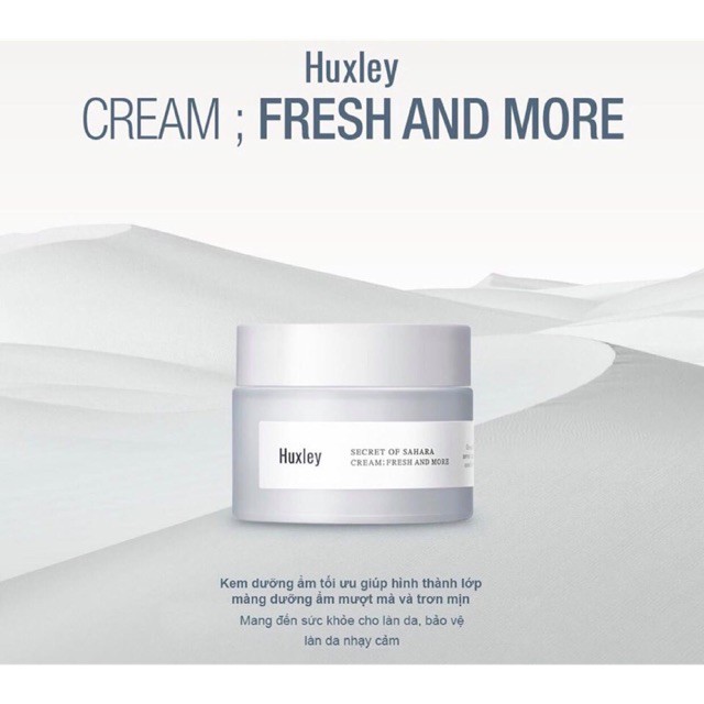 Kem dưỡng ẩm, sáng da dạng gel huxley cream; fresh and more 50ml
