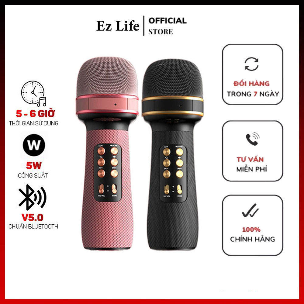 Micro không dây bluetooth ws-898- mẫu micro cầm tay bluetooth chính hãng, loa chất lượng cao - mic hát karaoke mini hát, livestream, công nghệ mới âm vang, ấm