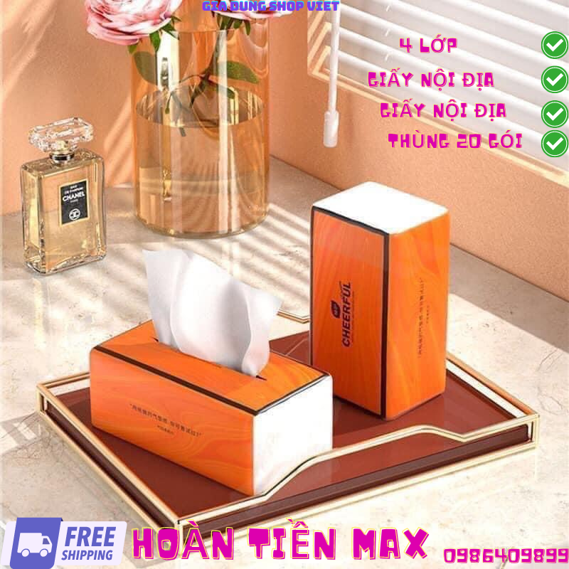 Thùng 20 gói giấy lụa nội địa trung- khăn giấy đa năng- giấy lụa rút- giấy rút- thùng 20 gói giấy rút